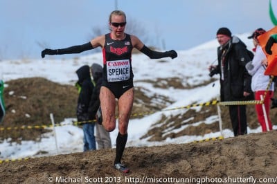 Neely Spence Gracey en route to a 13th place finish at World XC in 2013