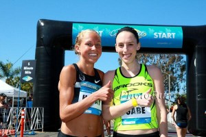 Jordan Hasay and Gabriele Grunewald