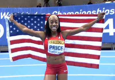 Price shocked the world to win gold in Sopot in March.