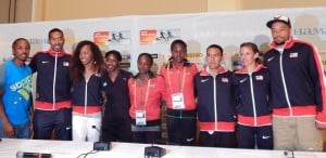 Most of the athletes at the press conference