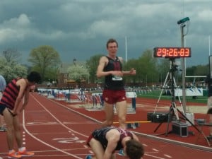 NCAA xc third-placer Maksim Korolev after his 2014 outdoor opener