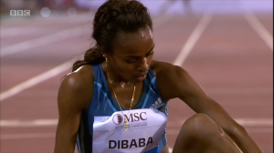 A dejcted Genzebe Dibaba