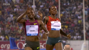 Hellen Obiri and Mercy Cherono