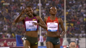 Hellen Obiri and Mercy Cherono