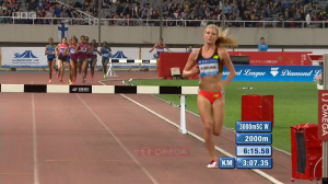 Emma Coburn's lead was gigantic at 2k