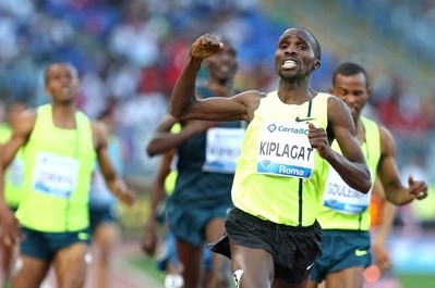 Kiplagat celebrates his win in Rome earlier this year