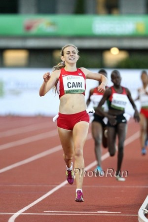 Cain earned a historic gold for Team USA in the 3,000 in 2014