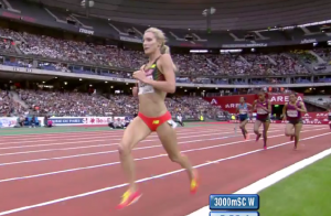 Emma Coburn Leading