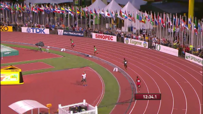 Kejelcha broke it open on the bell lap