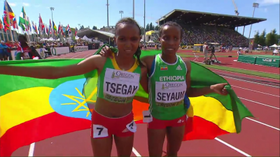 Ethiopia went 1-2 for the third time at these championships