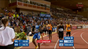 Gatlin was pumped after a big PR