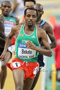 Bekele, shown here at World indoors in 2010, hasn't been on the track