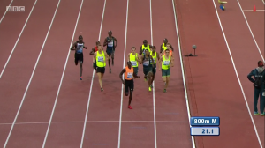 Do Not Adjust Your Picture: David Rudisha In the Back 270 Meters into the Race