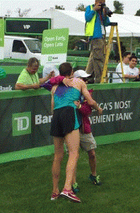 Ben True and Joan Benoit Samuelson in Maine last weekend