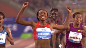 Cherono Celebrates Her $50,000