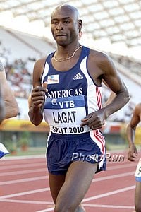 Lagat won the 3000 & 5000 at the inaugural Continental Cup in 2010.