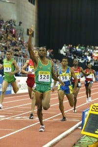 Mulaudzi winning world indoor gold in 2004