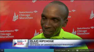 Eliud Kipchoge smiles