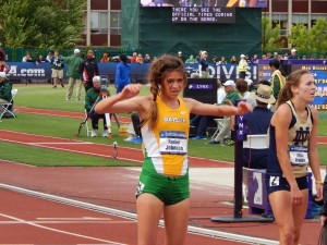 Rachel Johnson after taking third at NCAAs in the steeple this spring