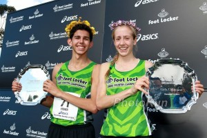 Grant Fisher and Anna Rohrer 2014 Foot Locker  Champions. (click for a photo gallery)