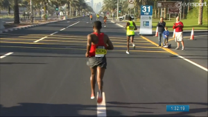 Bekele Falling off and with a slight limp