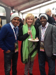 Meb (l) and Merhawi Keflezighi (r), with the Brojos Mom at the 2015 NCAA football title game between Ohio State and Oregon. Discuss this picture in our forum: http://www.letsrun.com/forum/flat_read.php?thread=6264777