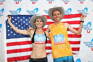 Top Americans Kellyn Taylor and Aaron Braun