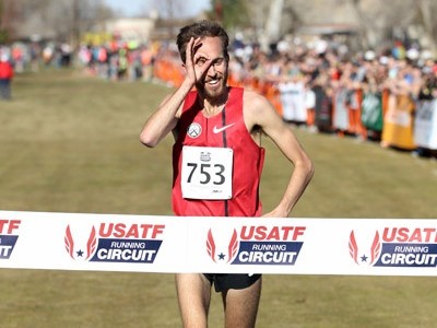 Derrick winning his third straight USA XC title in 2015