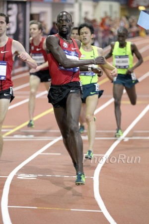 Lomong edged teammate Ryan Hill in a slow (yet thrilling) 5,000 at Millrose