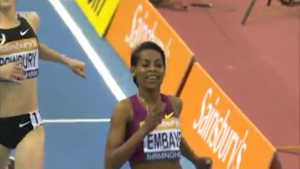 Axumawit Embaye celebrates