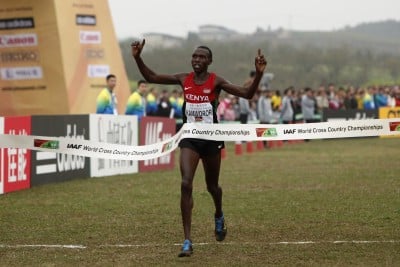 On top of the world: Kamworor put on a show in Guiyang in 2015