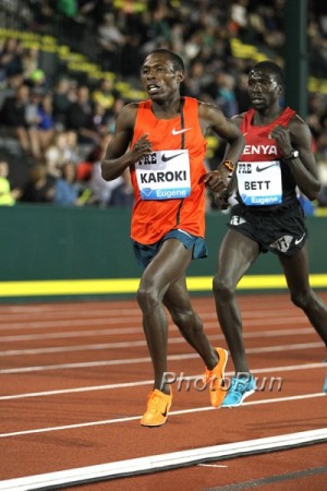 Karoki ran 26:52 for 10,000 at Pre last year