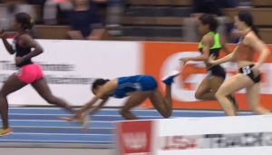 Ajee Wilson Starts to Fall