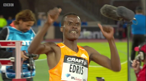 Edris winning the Stockholm DL meet in 2014