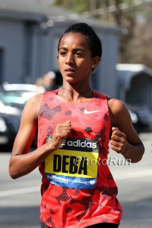 Deba set the course record in Boston in 2014