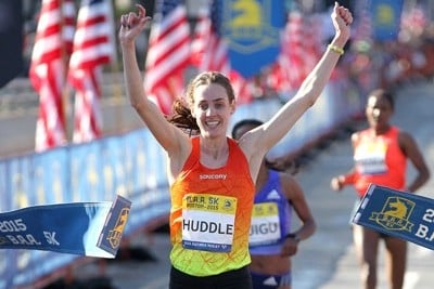 Huddle set the U.S. road record for 5k in April in Boston