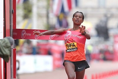 In another hyper-competitive London Marathon, Tufa broke the tape first