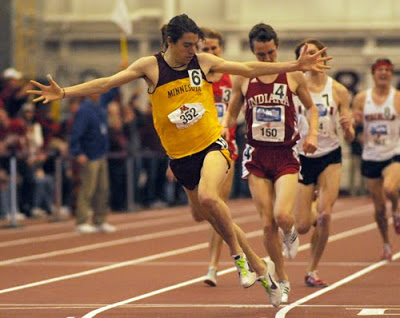 Blankenship enjoyed a successful career at Minnesota, winning the Big 10 mile in 2010 (shown here) and finishing 2nd in the 3,000 at NCAAs in 2011