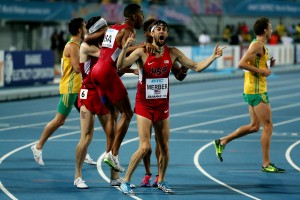 Kyle Merber and USA Celebrate  © Getty Images for IAAF