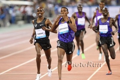 Gebrhiwet took down Mo Farah over 3,000 meters in Doha on May 15