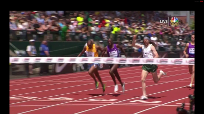 Blankenship was jubilant as he crossed the line