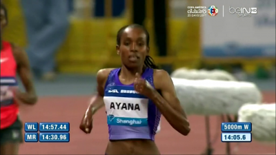 Ayana is now #3 all-time at 5,000