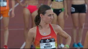 Molly Huddle pre-race