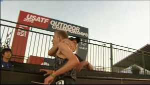 Galen Rupp and Alberto Salazar hugged but didn't talk after it was over