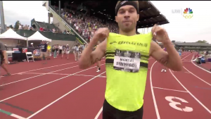 Symmonds celebrates his first title while running for Brooks