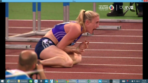 Sally Pearson in pain