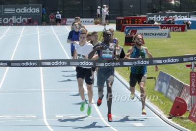 Berian (right) finished within touching distance of the great David Rudisha in New York