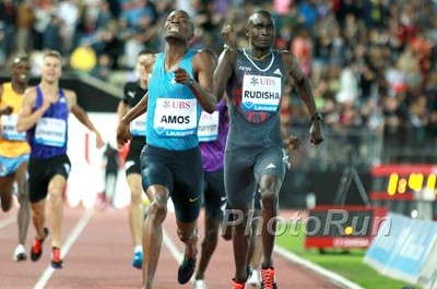 Amos took down David Rudisha and everyone else to win in Lausanne