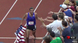 Robby Andrews celebrates after his win