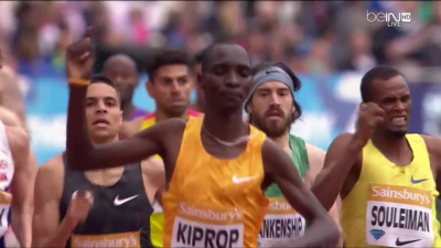 Kiprop won this one but he made it interesting